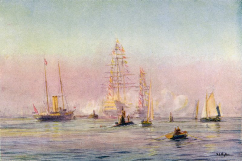 Porto de Portsmouth, 1912 de William Lionel Wyllie