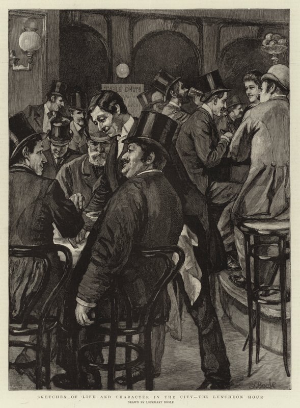 Esboços de vida e caráter na cidade, a hora do almoço de William Lockhart Bogle