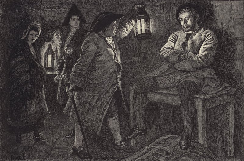 O Bailie descobre Rob Roy na prisão de William Lockhart Bogle