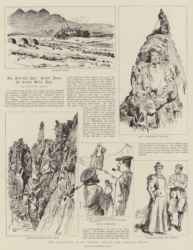 Os Alpes escoceses, Rodada sobre as Colinas Coolin de William Lockhart Bogle