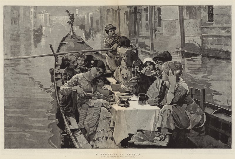 Para Venetian Al Fresco de William Logsdail