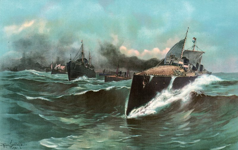 A Flotilha de Torpedeiros da Espanha a Caminho das Canárias para Porto Rico de William Louis Jnr. Sonntag