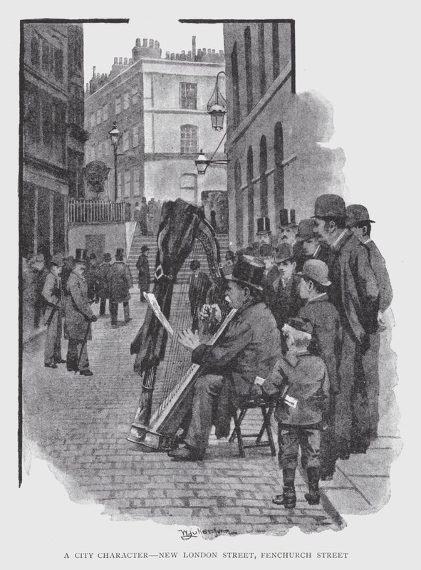 A City Character, New London Street, Fenchurch Street (litho) de William Luker