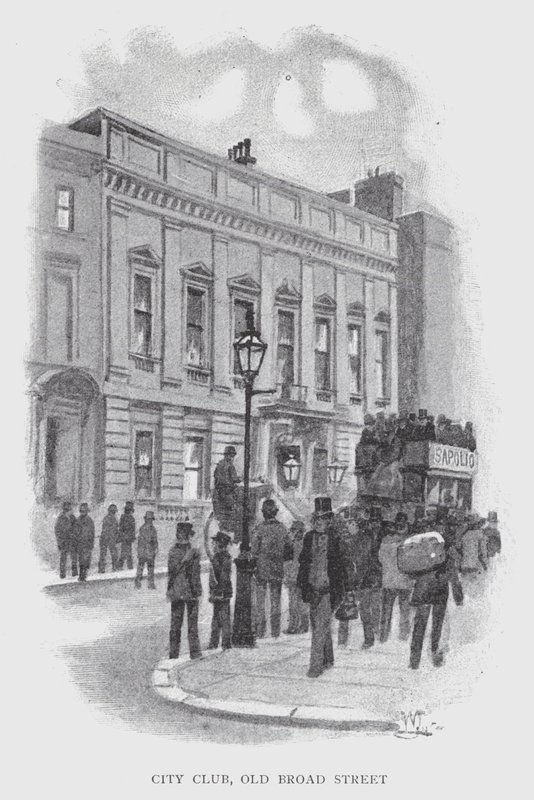 City Club, Old Broad Street (litho) de William Luker