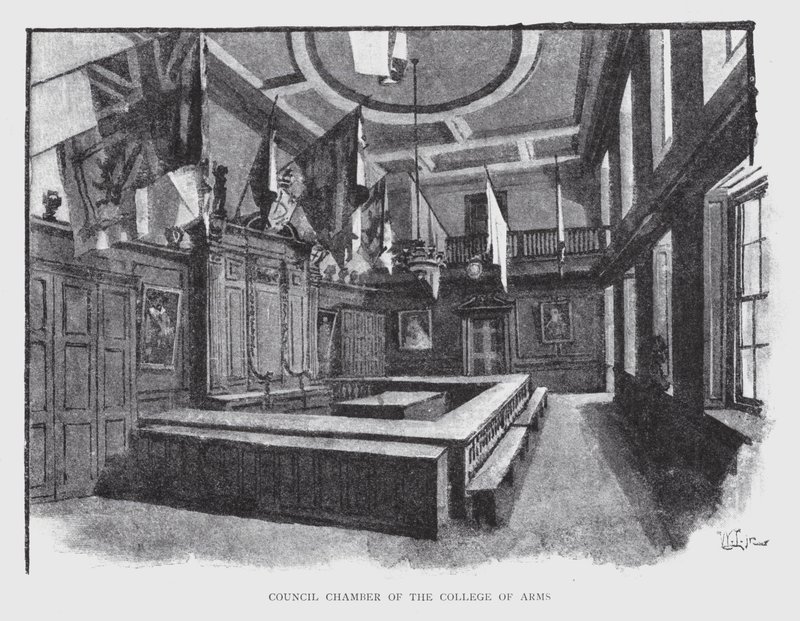 Câmara do Conselho do Colégio de Armas (litho) de William Luker
