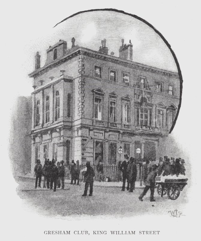 Gresham Club, King William Street (litho) de William Luker