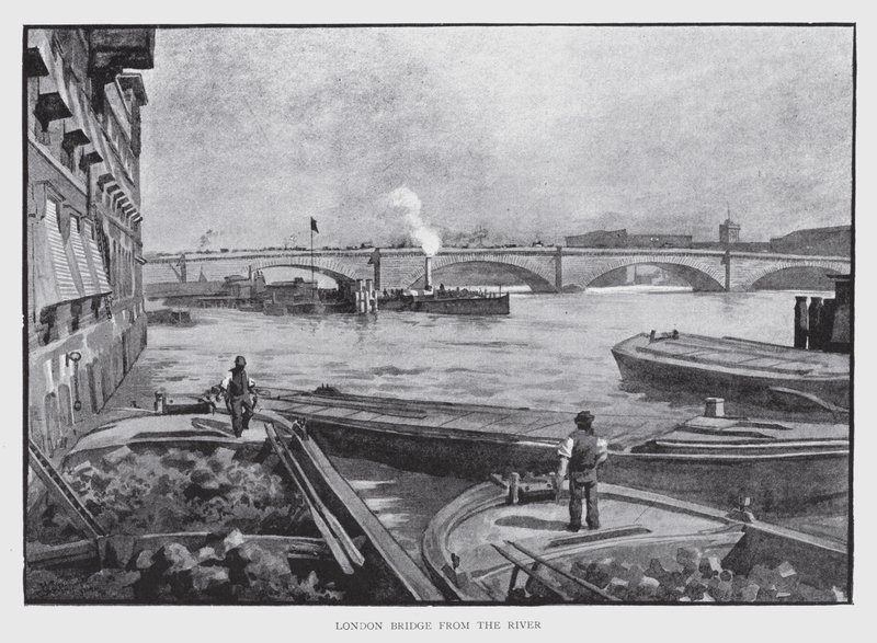 Ponte de Londres para o Rio (litho) de William Luker