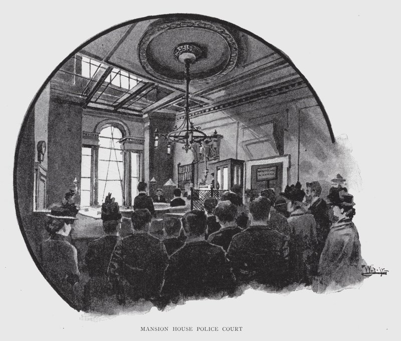 Tribunal de Polícia da Mansion House (litho) de William Luker