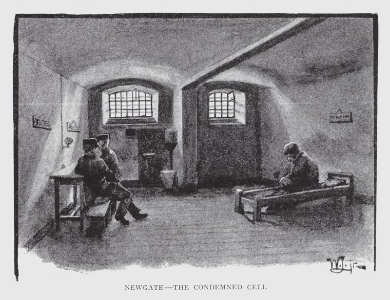 Newgate, a Célula Condenada (litho) de William Luker