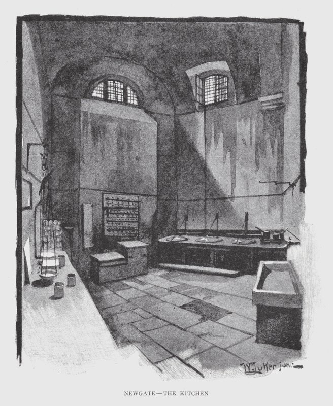 Newgate, a Cozinha (litho) de William Luker