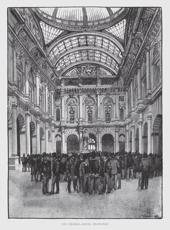 No Change, Royal Exchange (litho) de William Luker