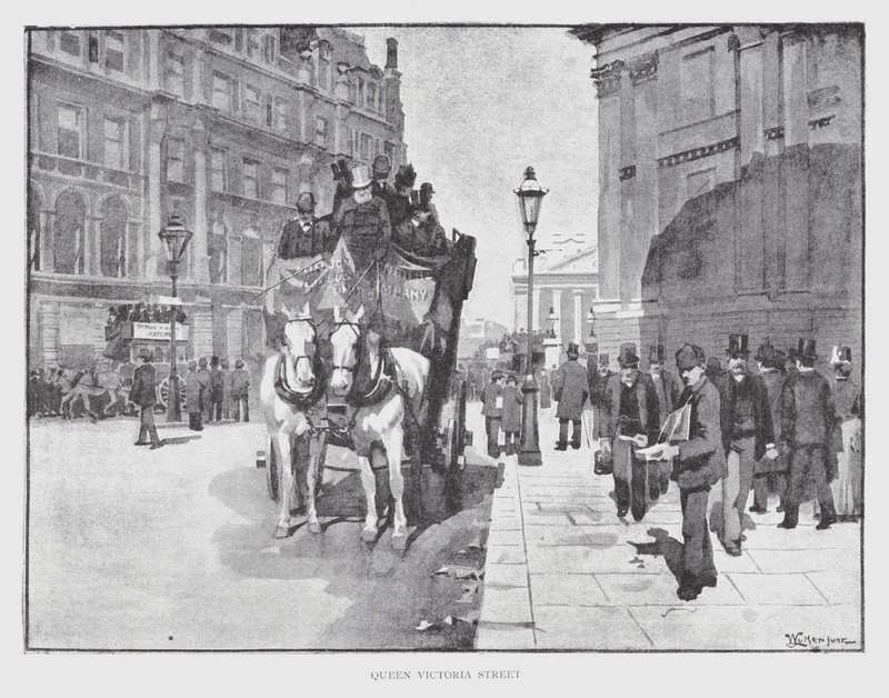 Queen Victoria Street (litografia) de William Luker