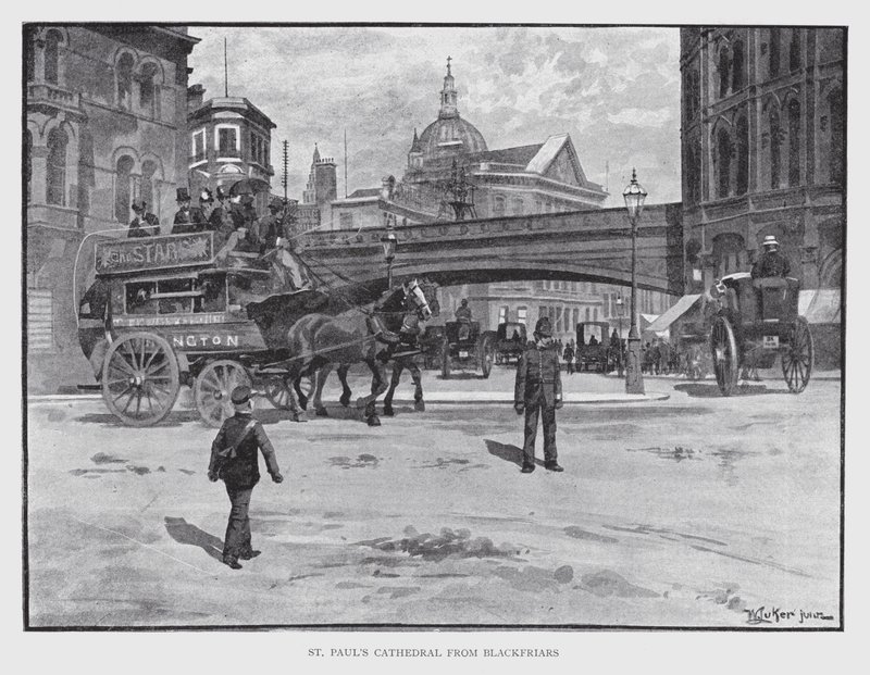 Catedral de São Paulo de Blackfriars (litho) de William Luker
