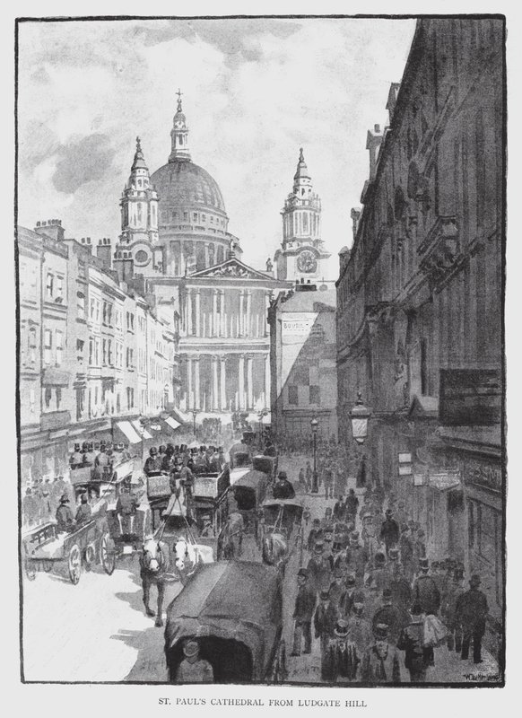 Catedral de São Paulo de Ludgate Hill (litho) de William Luker