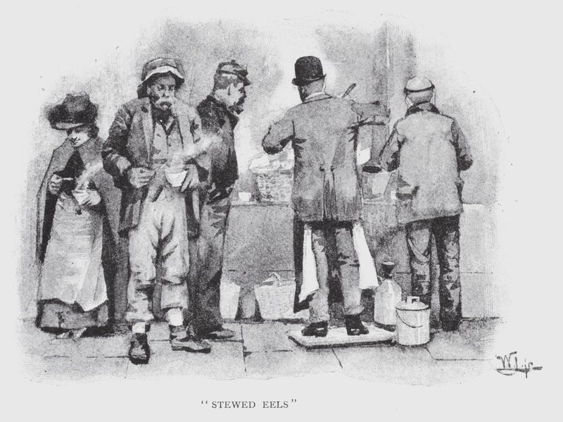 "Enguias guisadas" (litho) de William Luker