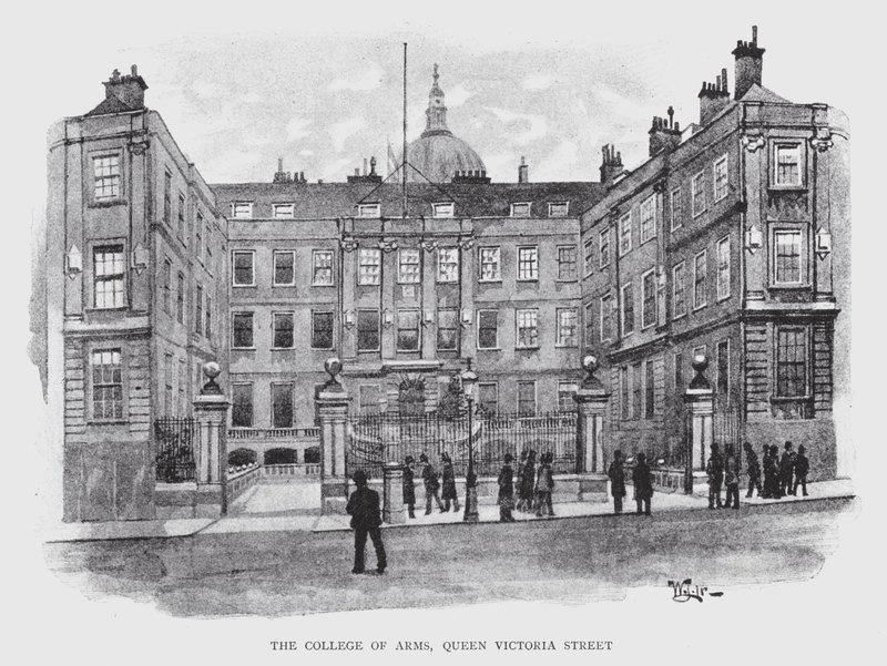The College of Arms, Queen Victoria Street (litho) de William Luker