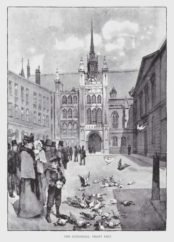 The Guildhall, Front Exit (litho) de William Luker