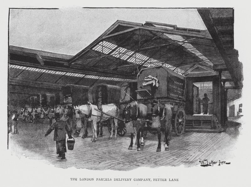 The London Parcels Delivery Company, Fetter Lane (litho) de William Luker