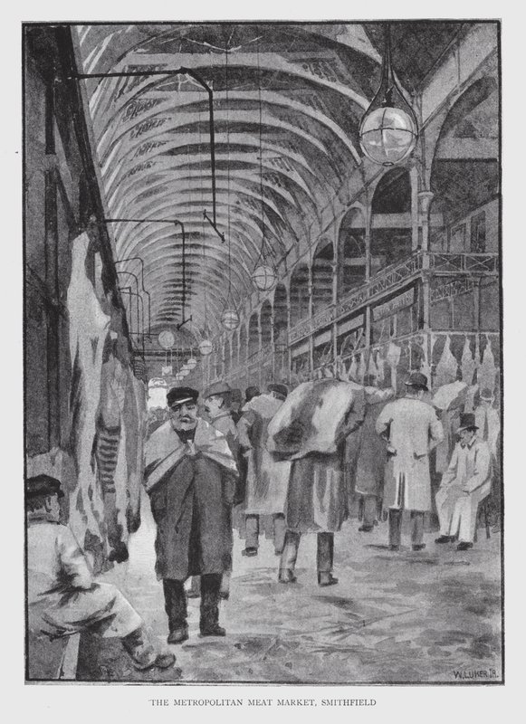 The Metropolitan Meat Market, Smithfield (litho) de William Luker
