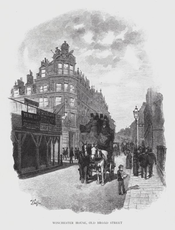 Winchester House, Old Broad Street (litho) de William Luker