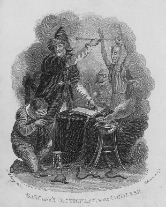 Barclays Dictionary, palavra: Conjurer (gravura) de William Marshall (after) Craig