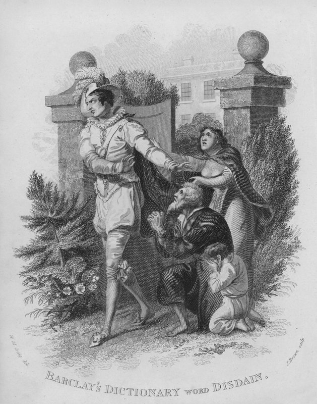 Barclays Dictionary, palavra: Desdém (gravura) de William Marshall (after) Craig