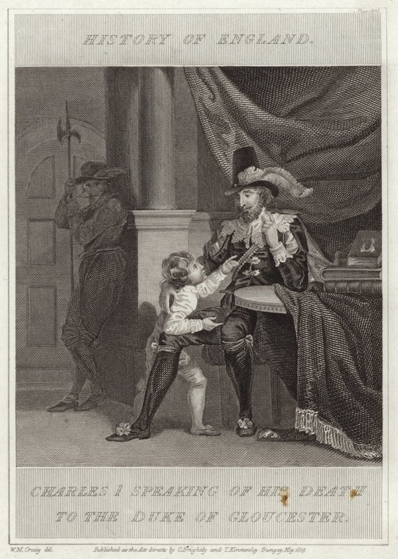 Charles eu falando de sua morte para o Duque de Gloucester de William Marshall Craig