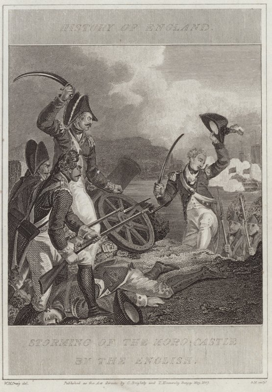 Ataque do Castelo Moro pelos ingleses de William Marshall Craig