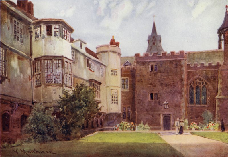 Um antigo tribunal no Queens College de William Matthison