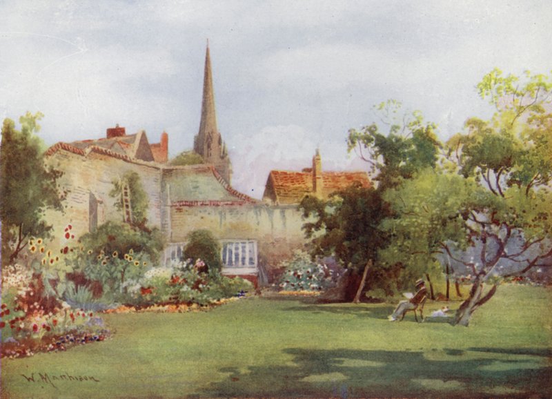 Miltons amoreira no Fellows Garden, Christs College de William Matthison
