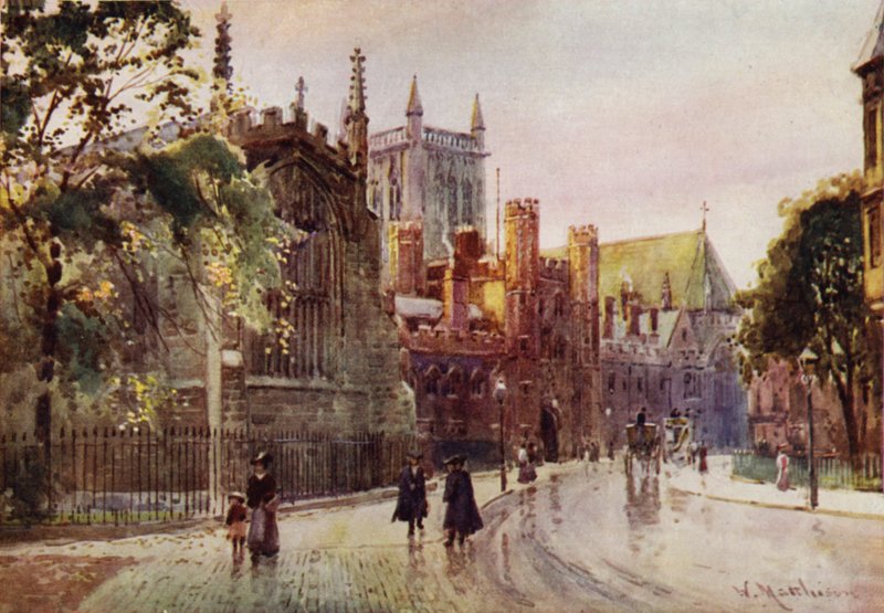 St Johns College Gateway e torre da rua Trinity de William Matthison