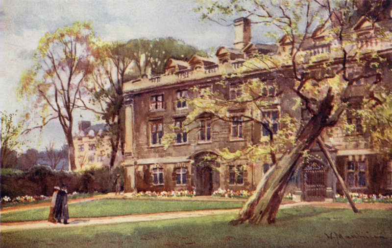 O edifício do Fellows na Christs College de William Matthison