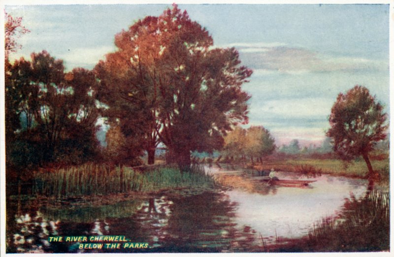 O rio Cherwell, abaixo dos parques de William Matthison