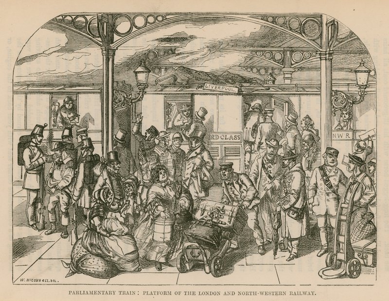 Trem Parlamentar: Plataforma da Ferrovia Londres e Noroeste, Londres de William McConnell