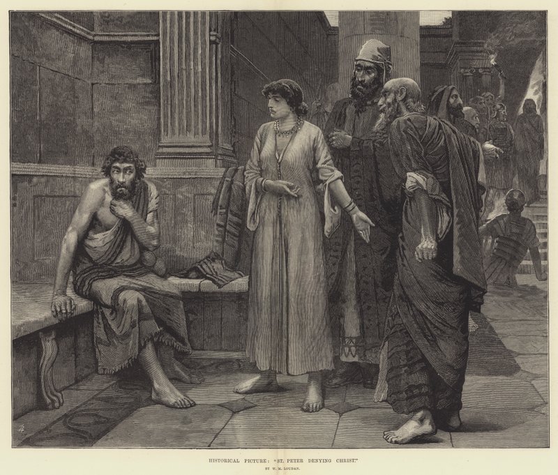 Imagem histórica, São Pedro negando a Cristo de William Mouat Loudan