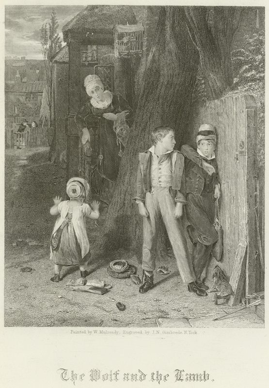 O lobo e o cordeiro de William Mulready