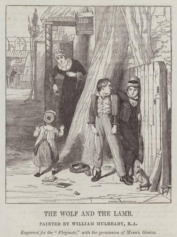 O lobo e o cordeiro de William Mulready