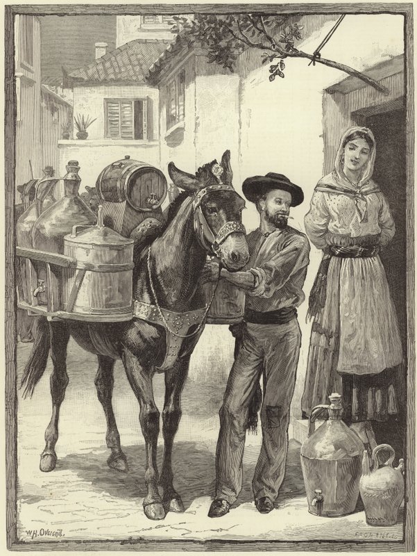 Um vendedor de azeite e vinagre de William Overend Geller