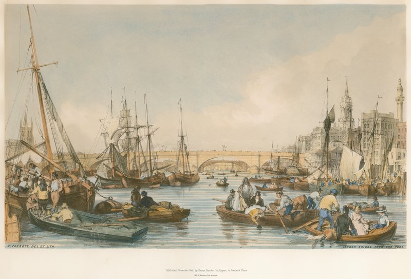 Ponte de Londres, da piscina de William Parrott