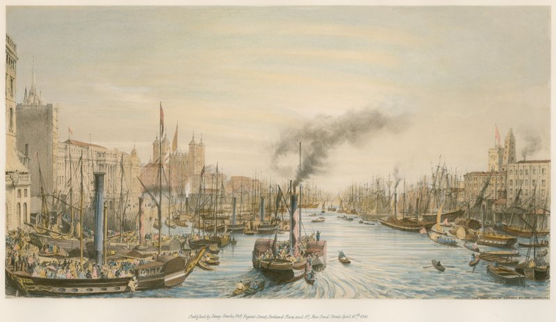 A piscina, da ponte de Londres, manhã de William Parrott