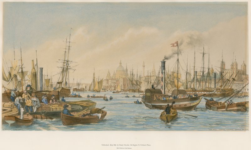 A piscina, olhando para a ponte de Londres de William Parrott