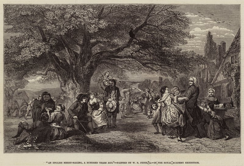 Um Feliz Ano Novo Inglês, há cem anos de William Powell Frith