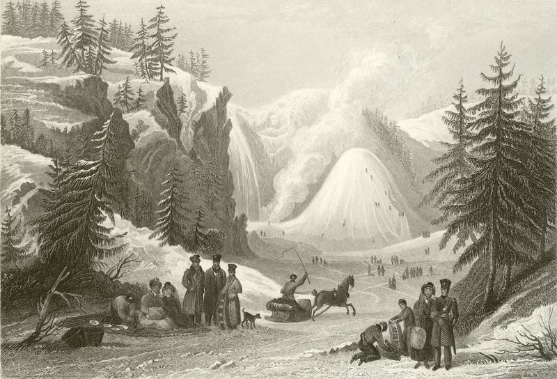 Cachoeira Montmorency e Cone, perto de Quebec de William Purser