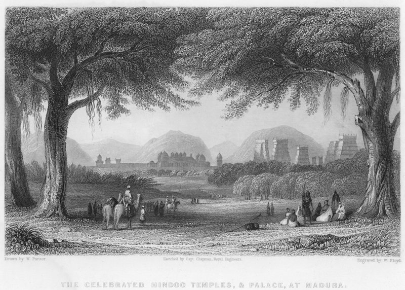 Os Templos Celebrados de Hindoo, e o Palácio, em Madura (gravura) de William Purser