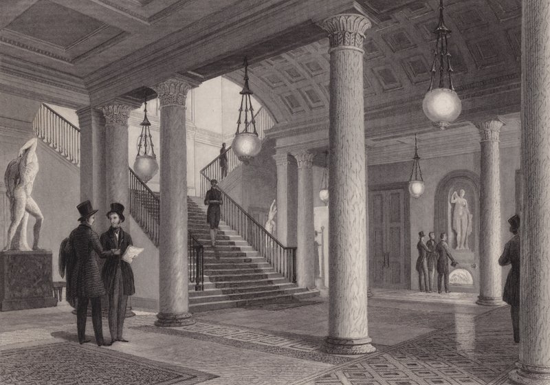 Salão do Clube Athenaeum, Westminster, Londres (gravura) de William Radclyffe