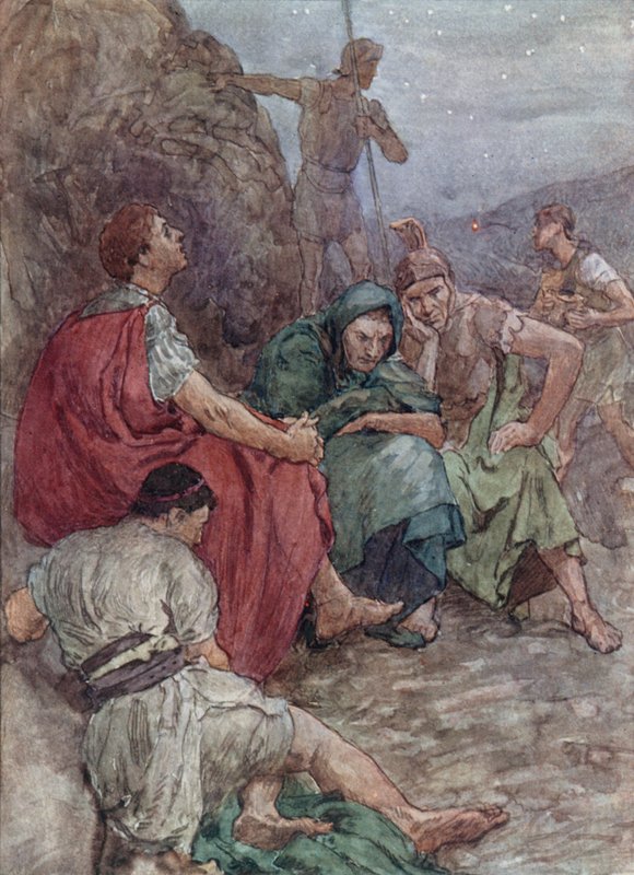 Brutus e seus companheiros após a batalha de Filipos de William Rainey