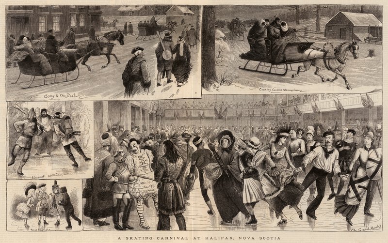 Um, patinação, carnaval, em, halifax, nova escócia de William Ralston