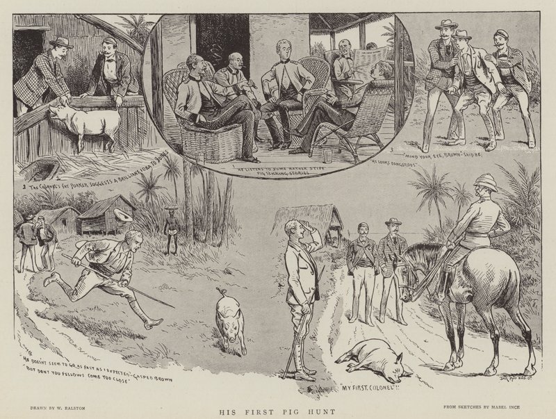 Sua primeira caçada de porcos de William Ralston