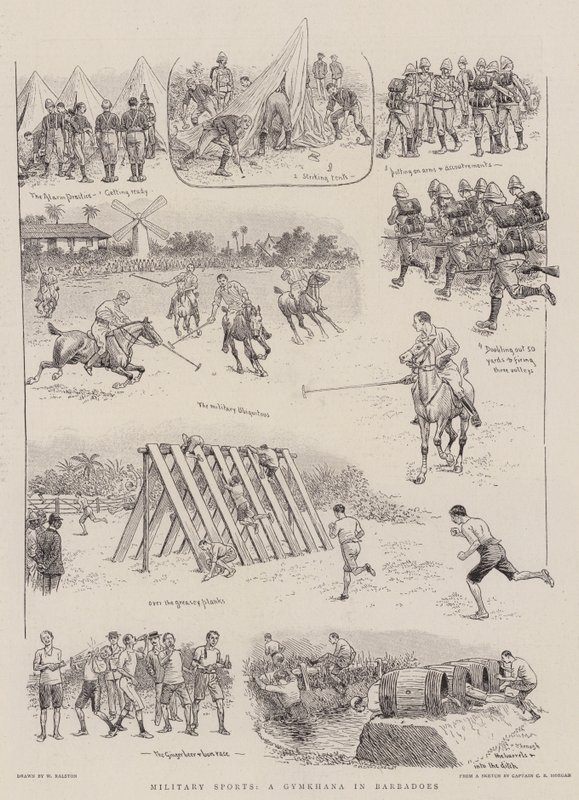 Esportes militares, uma gincana em Barbadoses de William Ralston