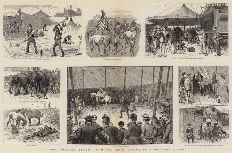 A temporada de férias, chegada de um circo em uma cidade do interior de William Ralston